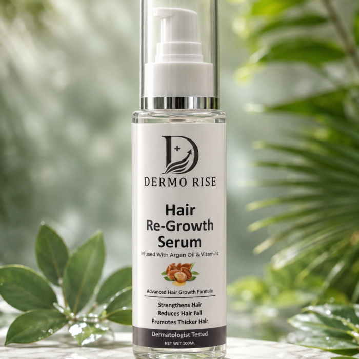 Dermo Rise Hair Re-Growth Serum with Argan Oil & Vitamins – Hair Strengthening & Anti Hair Fall Serum | 100ml